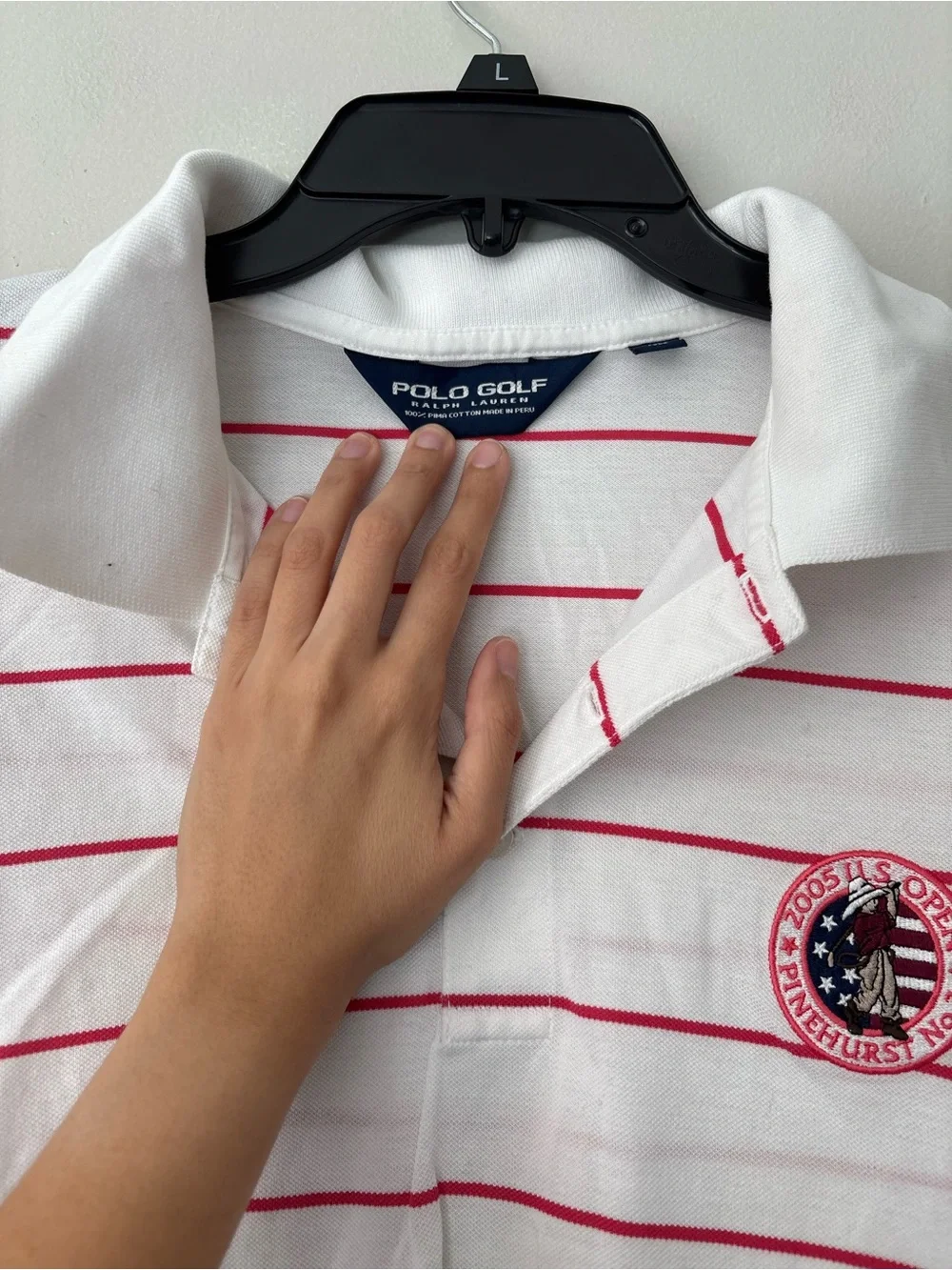 Vintage Polo Golf Ralph Lauren 2005 White Stripe Preppy Cotton Shirt - Size XL